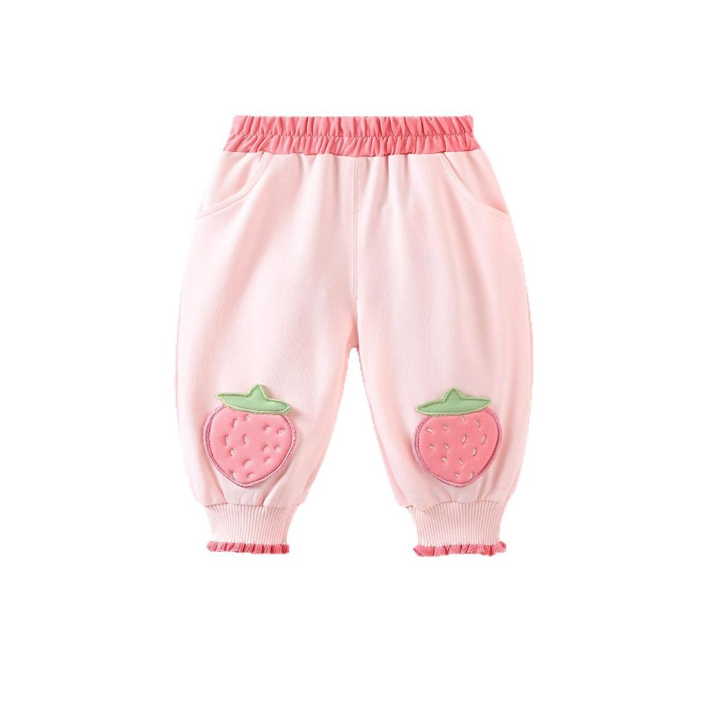 Youqi Autumn 2026 Baby Girl Joggers - Sweet and Stylish Casual Outdoor Pants