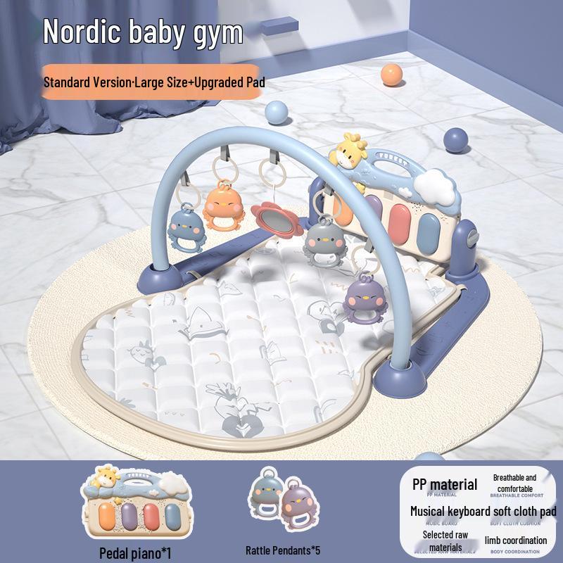 Sală de joacă pentru bebeluși cu muzică, covor de târâre cu pian pentru educație timpurie (0-1 an)
