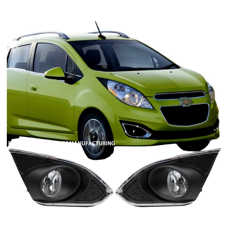 Fog Light Set for 13-15 Chevrolet Spark - Headlight Bumper and Daytime Running Light Assembly