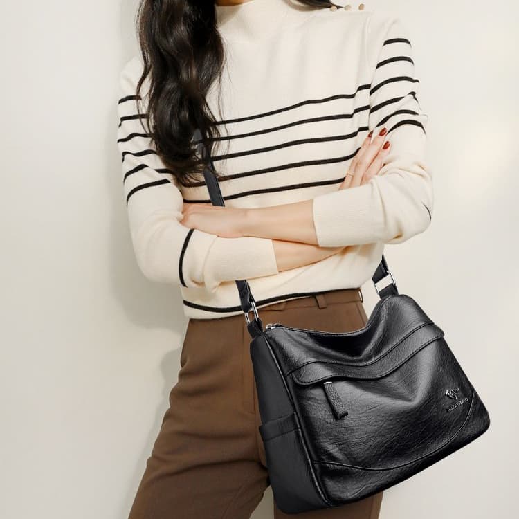 Kadın büyük kapasiteli omuz postacı çantası