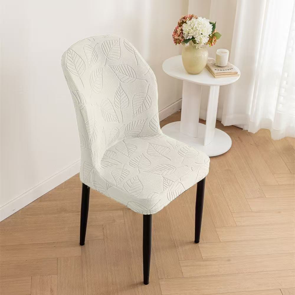 Jacquard Fan-shaped Chair Cover Cover Backrest Integrated Universal All-inclusive Dining Table and Chair Cover Prevent Cat Scratching and Thickening