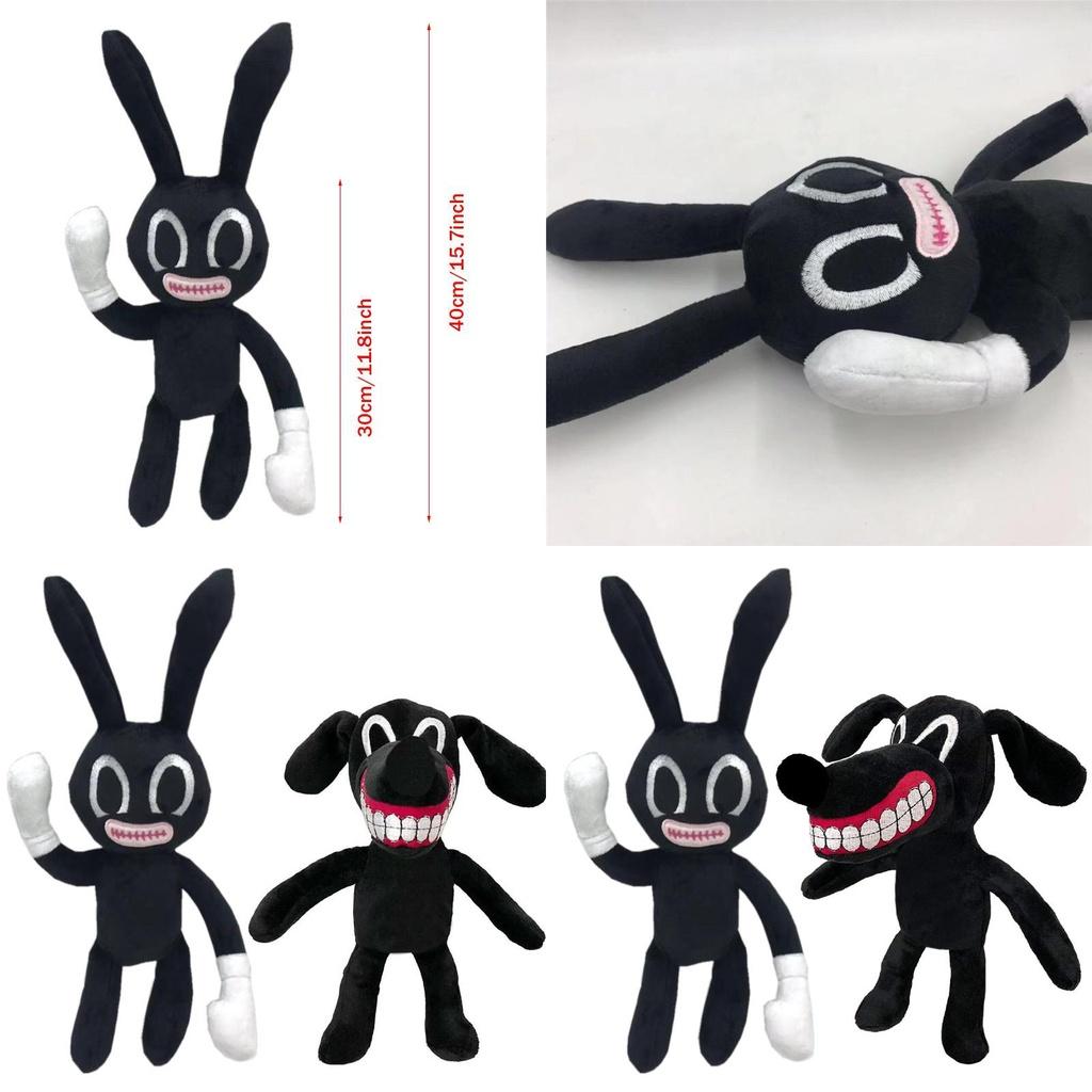 Adorable And Spooky Siren Head Horror Black Bunny Plush Stuffed Doll For Kids