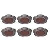 6pcs Coaster Heat Resistant Retro Hammered Zinc Alloy Cup Mat for Tea Cup Coffer Cup