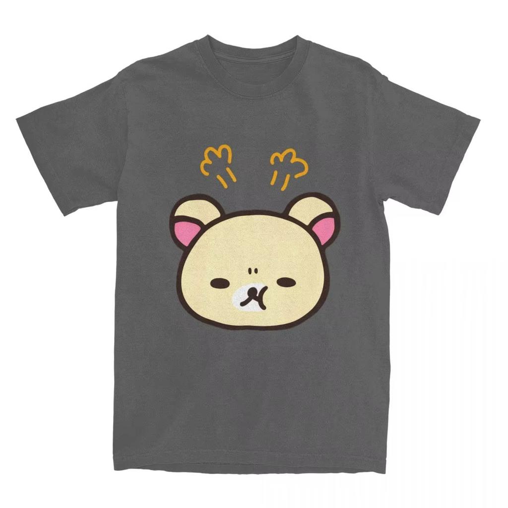 Rilakkuma Angry T-Shirts Men Women Funny Pure Cotton Tees O Neck Short Sleeve T Shirts Original Clothes