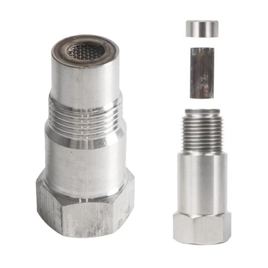 Stainless Steel Extension Fitting with Filter Screen M18x1.5 Oxygen Sensor Adapter