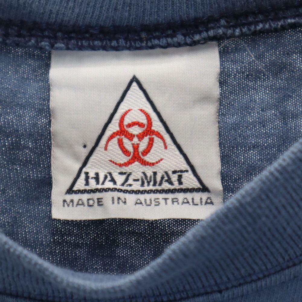 HAZ-MAT Print Kurzarm T-Shirt M Marineblau System Herren Gebraucht