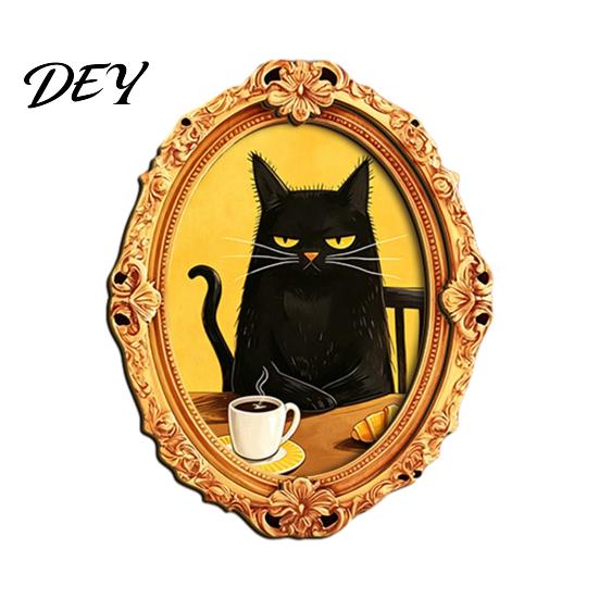 Metal Cabinets Decorative Magnets 1/6Pcs Halloween Retro Frame Refrigerator Magnet, Wooden Carved Magnet Decor Fridge for Home Office Cabinet