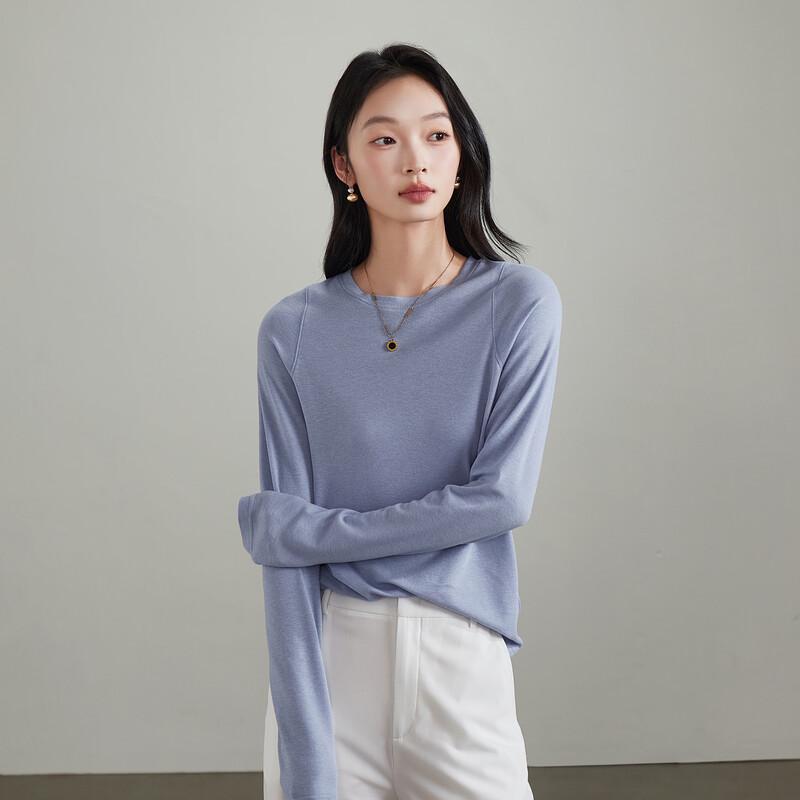 SOFSIL Damen Slim Fit Langarm Rundhals T-Shirt
