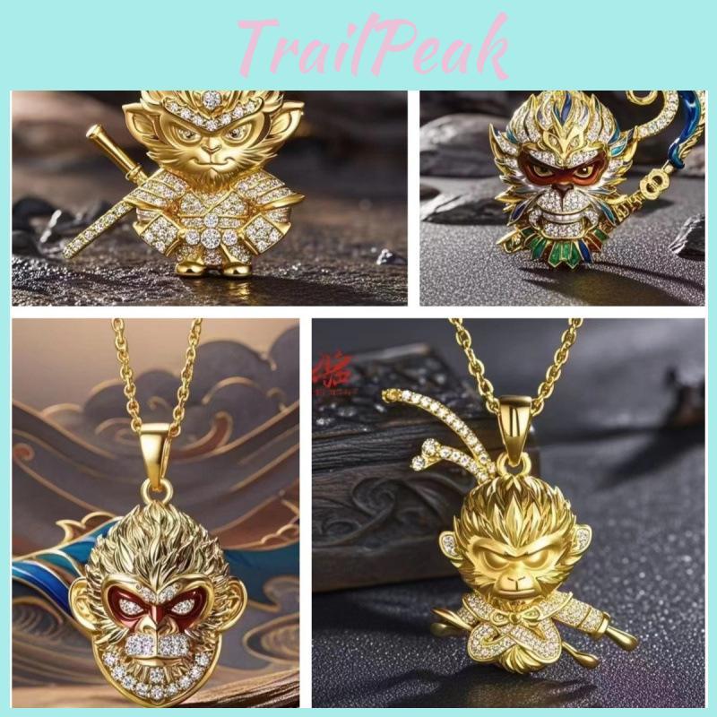 Black Wukong Myth Pendant Necklace Jewelry Accessories Game Peripheral Gift