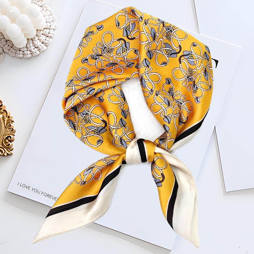 Strictly Selected 70 Silk Scarves, Simulated Silk Small Square Scarves For Women, Retro High-End Thin Versatile Professional Scarves