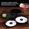 3 Tier Salt and Sugar Tray with Rotating Base for Cocktail Margarita Juice Rim Seasoning Tool Multi Layer Condiment Box