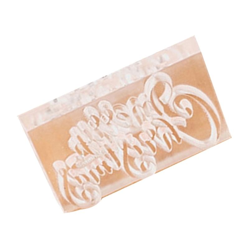 Christmas Cookie Molds English Blessing Pattern Fondant Moulds Acrylic Texture Dropshipping