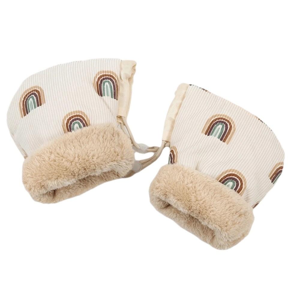 

Windproof Design Children s Windproof Mittens Winter Hand Warm Muffs Scooter Accessory Beige Rainbow