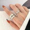 Sada prstenů s českým zlatým řetízkem pro ženy Fashion Boho Coin Snake Moon Rings Dárkové šperky Party Trend