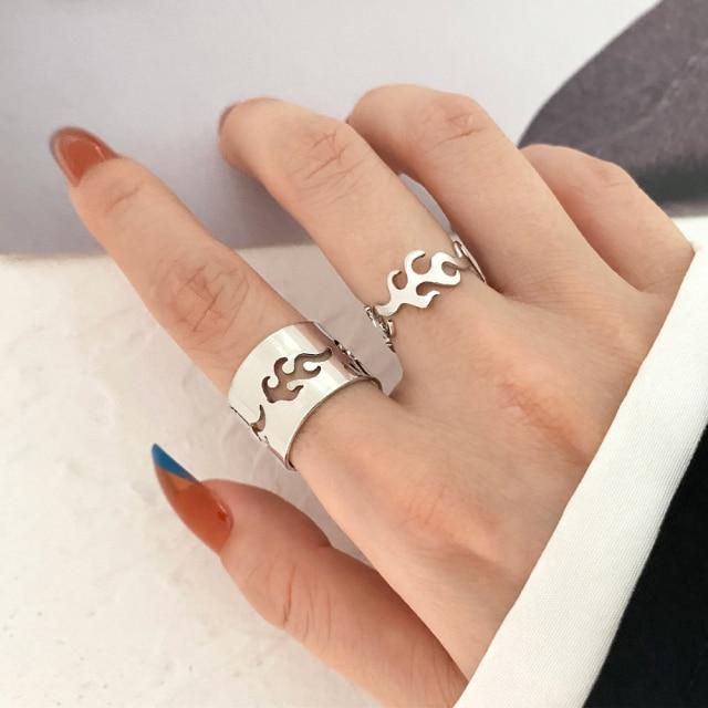 Sada prstenů s českým zlatým řetízkem pro ženy Fashion Boho Coin Snake Moon Rings Dárkové šperky Party Trend