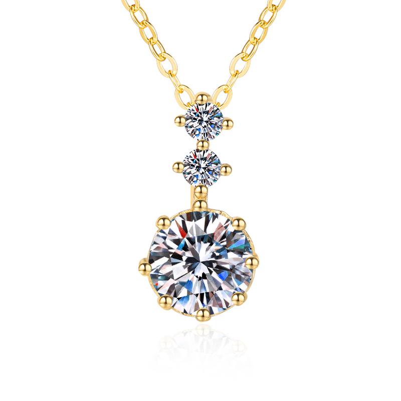S925 Sterling Silver Necklace Snowflake Women's Classic High-end Jewelry Moissanite Pendant Collarbone Chain 2026