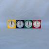 Small Creative Mini Square Clock Exquisite Desktop Alarm Clock with Night Light