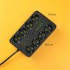 EU Plug Power Strip Multi AC Outlets Socket 2 Meters Extension Cord Overload Protection for Home Office