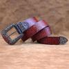 Men's Handmade Retro Leather Belt with Pin Buckle - Versatile for Jeans