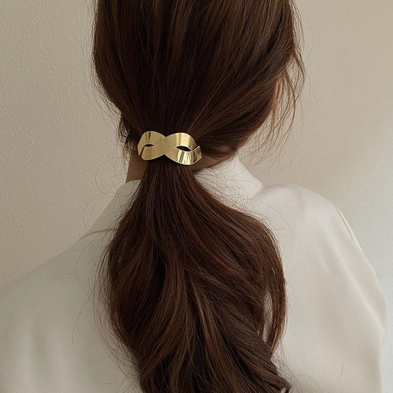 Vysoce elastické geometrické kovové gumičky do vlasů a čelenky - Korejský styl