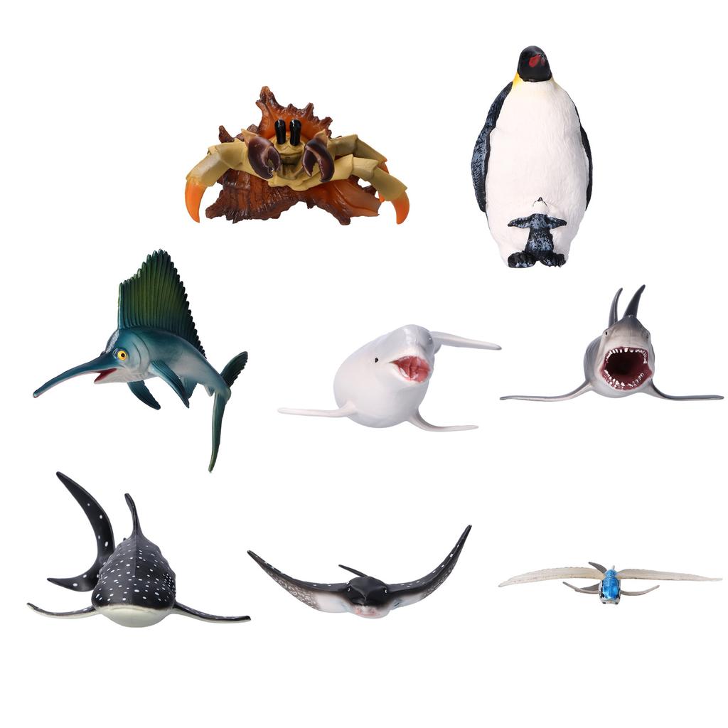 Marine Life Toys Cute Realistic Safe Plastic Educational Sea Animals Figures Model for Kids
