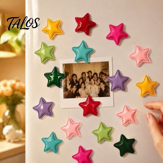 Home Decor Refrigerator Magnet 2Pcs 3D Star Magnet, Resin Shape Fridge Shaped Magnets Magnetic Decoration for Kitchen Office Whiteboard Cabinet