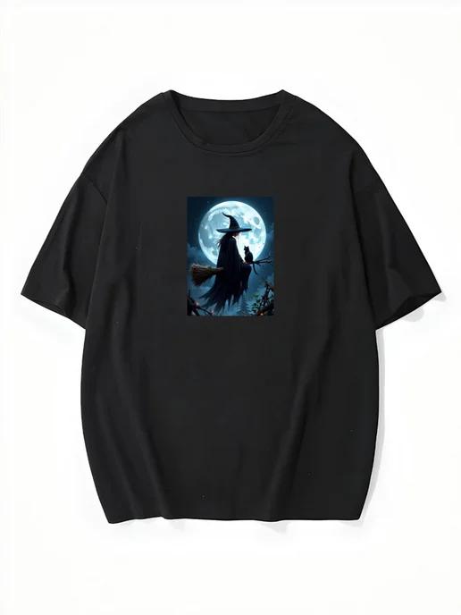 Oversized T-shirt with a Halloween print 3XL