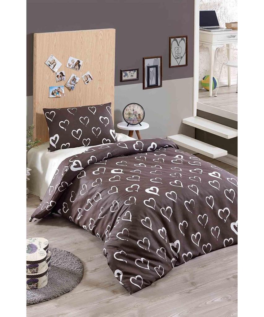 Buy Stk EasyIron Duvet Cover Set Single Amaour Brown at affordable