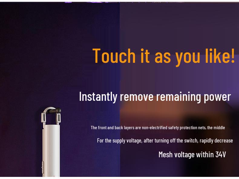 USB Rechargeable 3-in-1 Electric Mosquito Swatter: Portable, Handheld, Wall-Mount for Home & Outdoors.