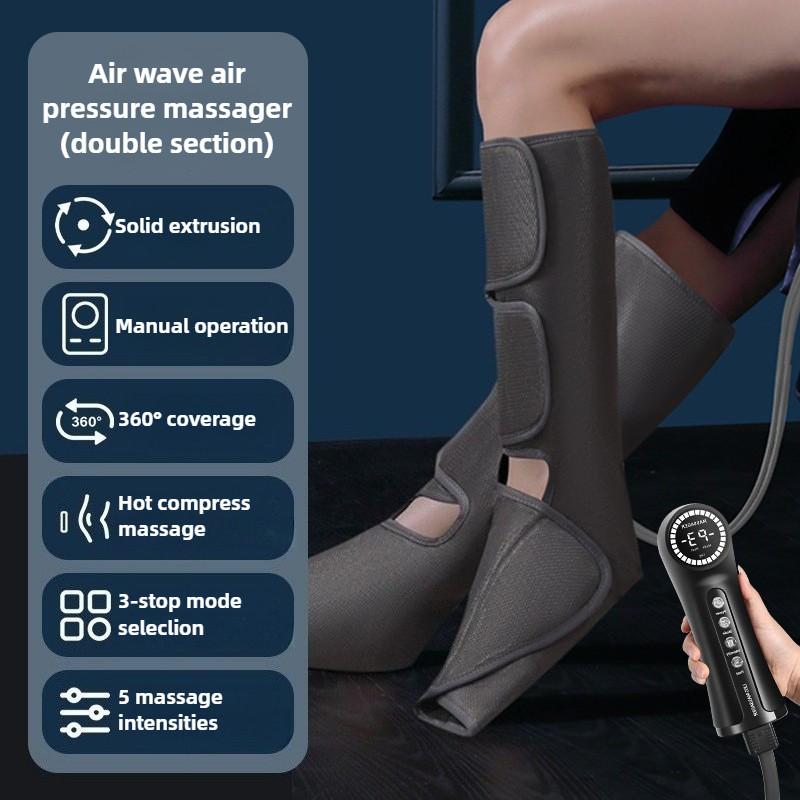 360° Coverage Leg Massager Air Pressure Calf Massager Hot Compress Pain Relief Improve Circulation Calf Massage Machine