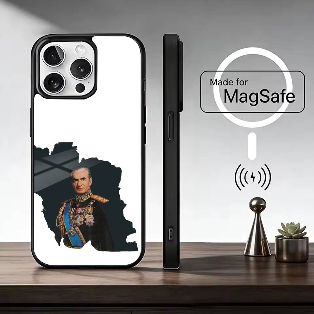 m-Mohammad Reza Pahlavi Phone Case For iPhone17,16,15,14,13,12,11 Plus,Pro Max Magnetic For Magsafe Wireless Charging iPhone13