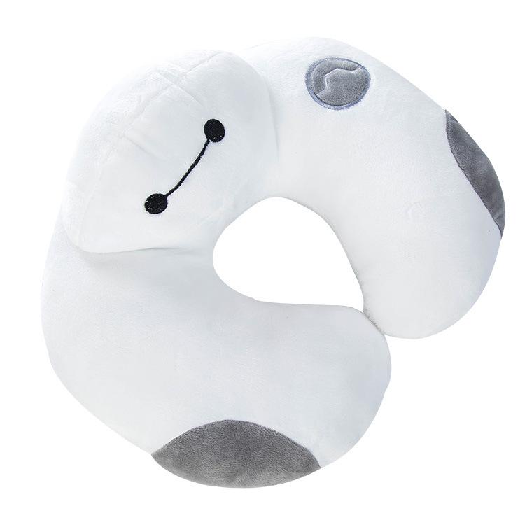 Cartoon U-Shaped Neck Pillow: Cervical Support for Napping, Office, Travel, or Driving.
