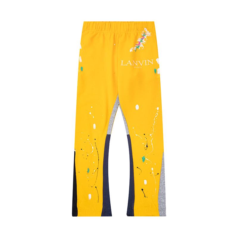 GALLERY DEPT Men's Classic Hand-Painted Splatter Graffiti Cotton Sweatpants