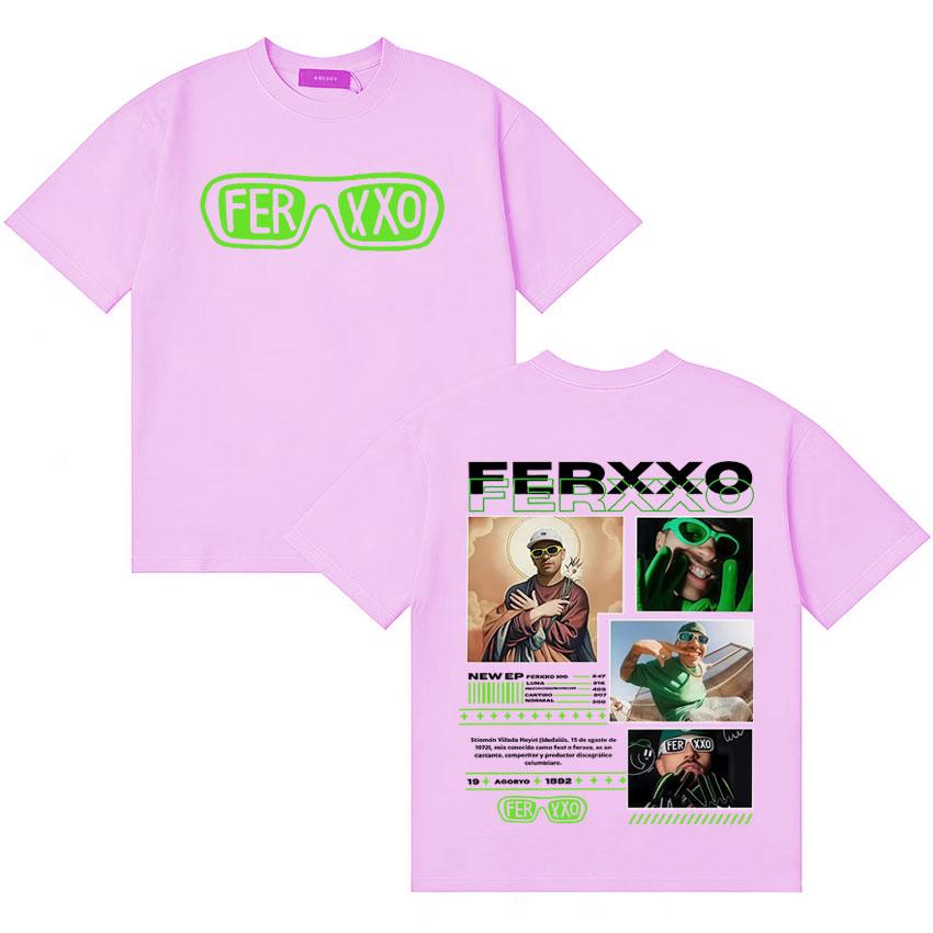 Ferxxo Reggaeton Pop Music Album 2025 Tshirt Unisex Women High Quality Summer T Shirt Teenagers Cotton Oversized Crewneck Tee Shirt