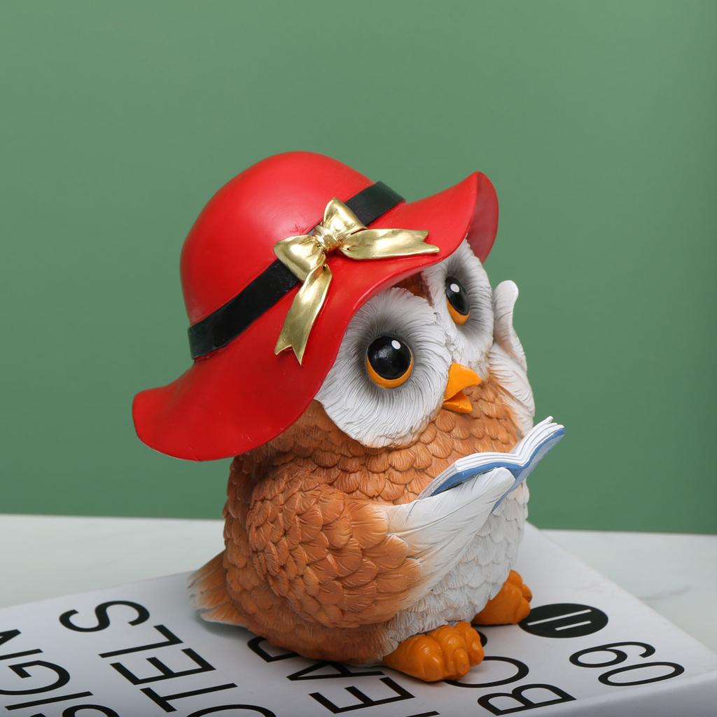 Eule Lernbuch Lesen Ornamente Kreative Anthropomorphe Heimdeko