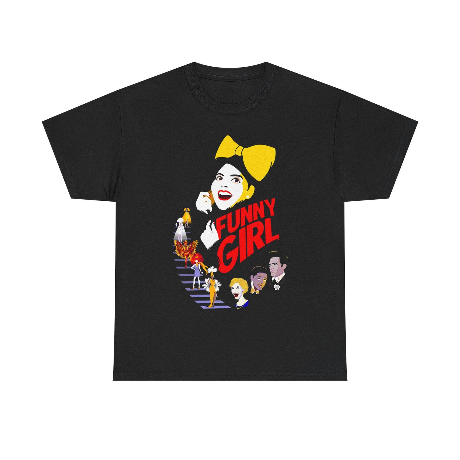 Funny Girl Broadway Musical Logo Black Blue Tee T-Shirt Size S to 5XL XL