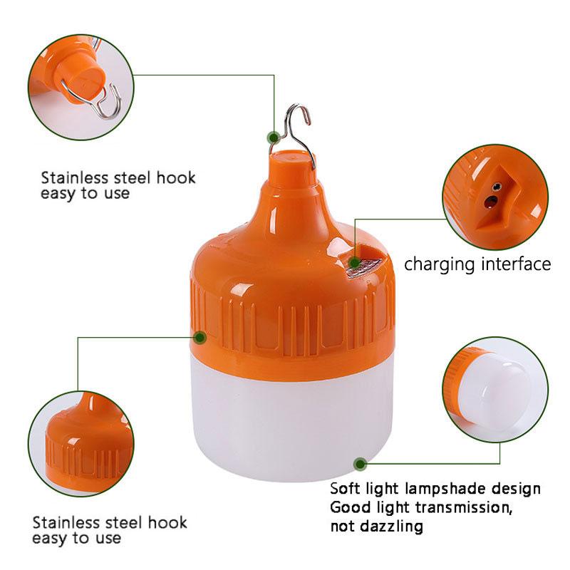 6500K Supersterkt LED Campinglys Oppladbar LED Lommelykt Utendørs Bærbar Lanterne med 3 Lysmoduser