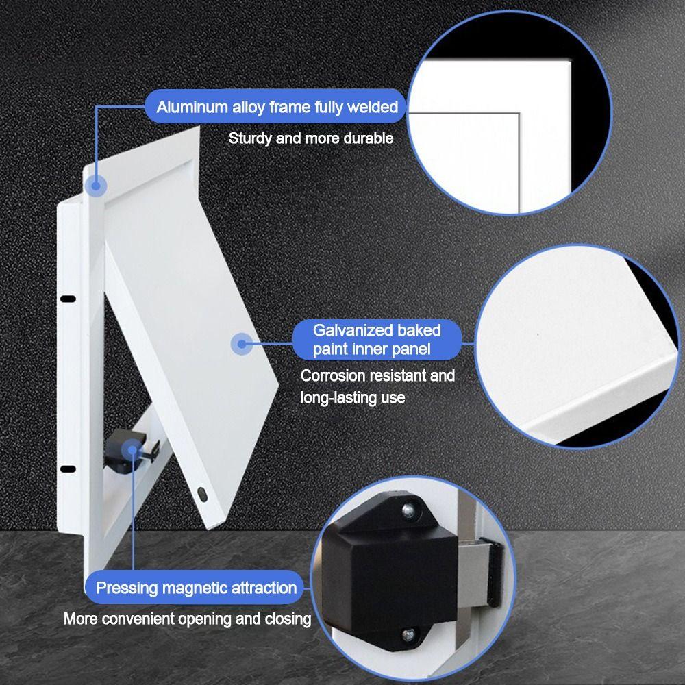 Aluminum Alloy Access Panel Easy-Snap Removable Wall Ceiling Hole Cover Inspection Port Opening Flush Inspection Hole Universal