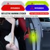 4PCS/set Car Door Reflective Sticker Night Light Warning Decal Emblems For Outlander Lancer ASX Mirage Xpander