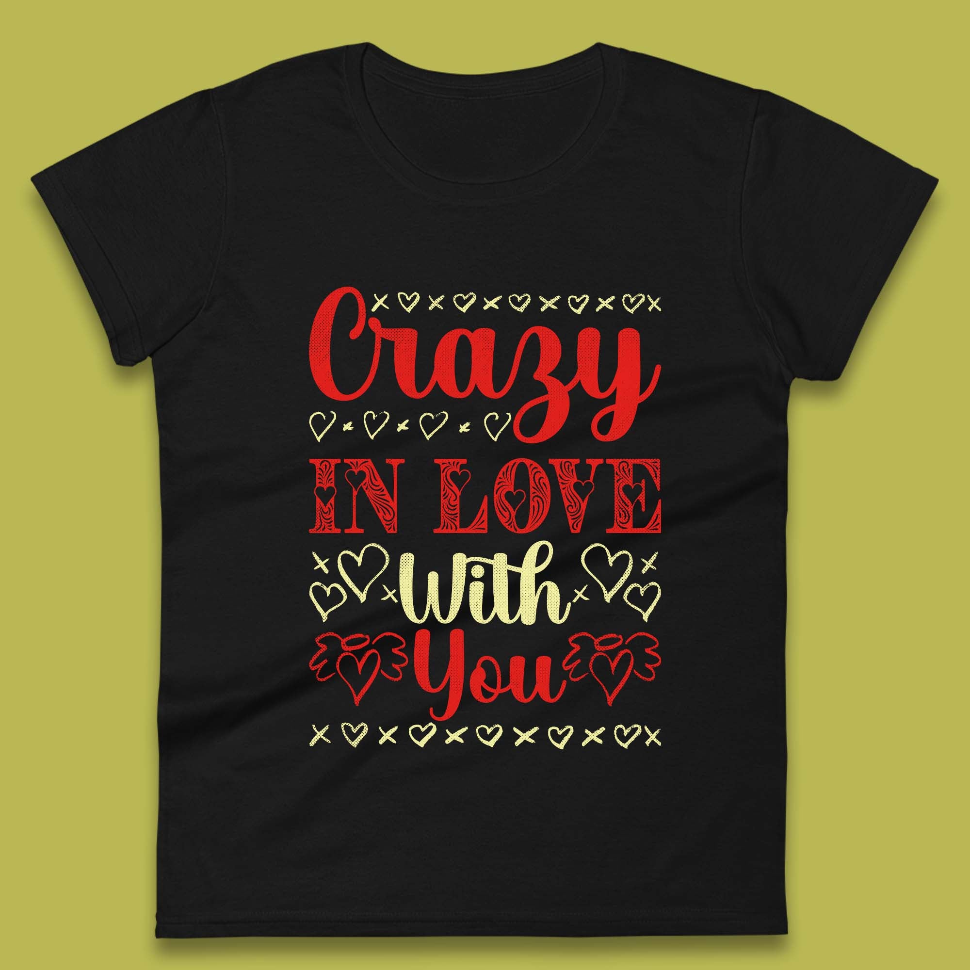 Crazy In Love With You Womens T-Shirt Mens Tops Tees Unisex L