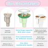 Silicone Snack Tray with Lid Compatible with  Cup 40 Oz, Reusable Snack Ring Suitable for Car Cup Holder