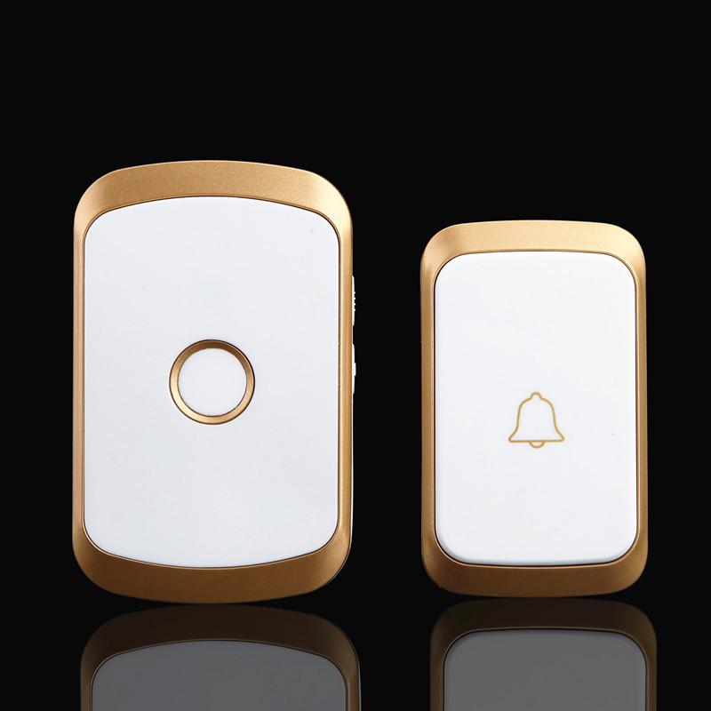 Smart Long-Range Wireless Doorbell with Remote Control and Call Reminder золотой