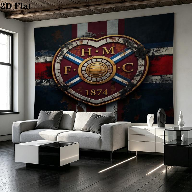 Heart of Midlothian Printed Tapestry – Wall Hanging for Bedrooms, Dorms, and Home Decor