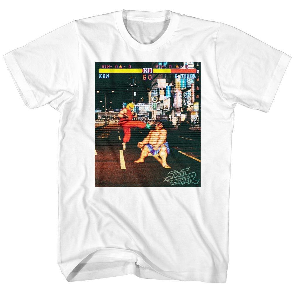 Street Fighter Real Street Fighter White Gaming Shirt XL