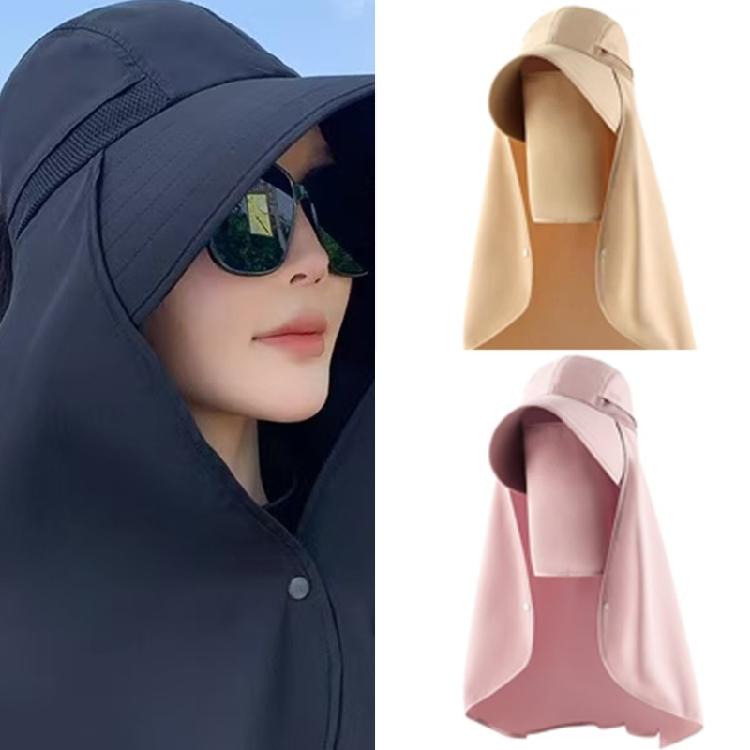Sunshade Sun Hat with Large Shawl Neck Flap for Outdoor Activities Adjustable Neck Covering Stylish Neck Flap
