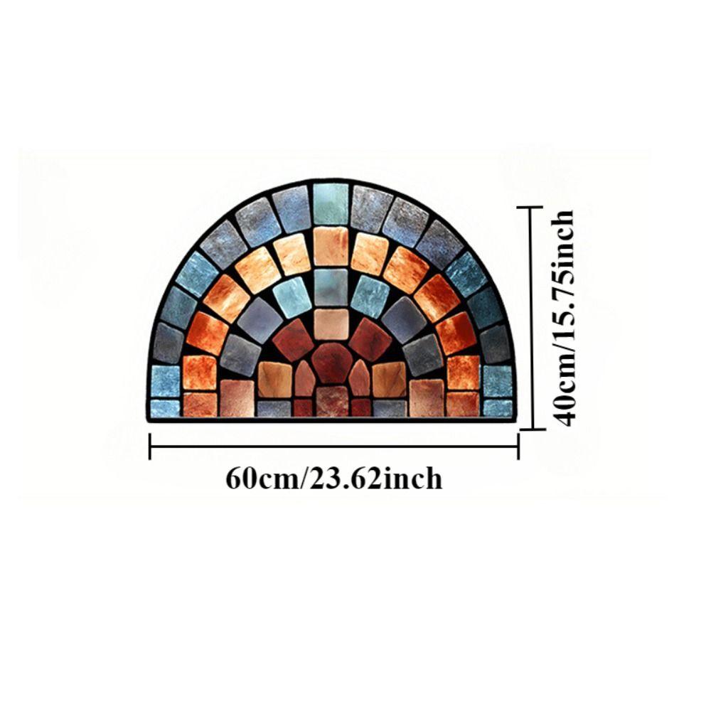 Blumen Floral Halbrund Fußmatte Rutschfeste Eingangsmatte Neue Willkommens-Teppiche Innen Außen