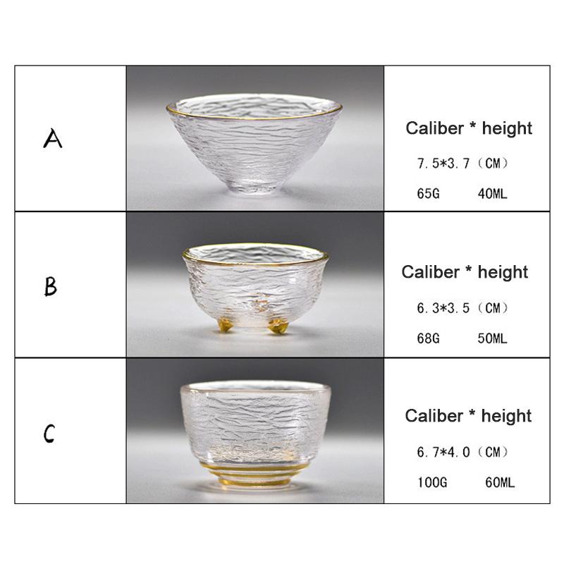 Japanese Transparent Hat Cup Phnom Penh Small Cup Tea Tasting Cup Glass Tea Set