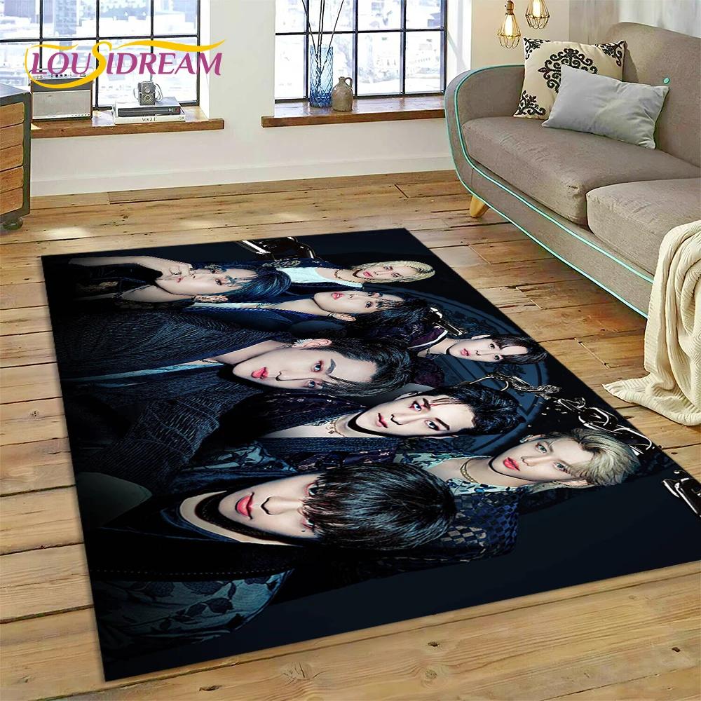 HD Korea Kpop Stray Kids 3D Singer Carpet Rug for Bedroom Living Room Home Sofa Decoration,Children Game Large Decor Floor Mat