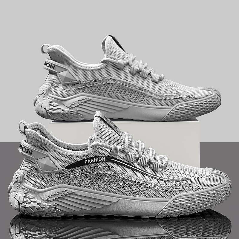 Flying Woven Sports Shoes Summer Breathable Mesh Running Shoes Street Daily Casual Shoes