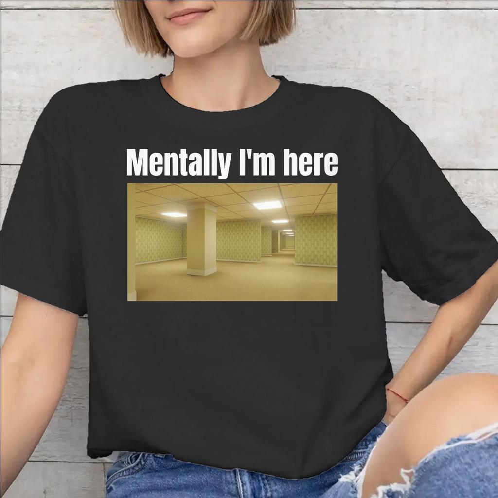 Graphic Printed Backrooms Horror Movie 2026 T Shirt For Unisex 100 Cotton Tshirts Short Sleeve Tops